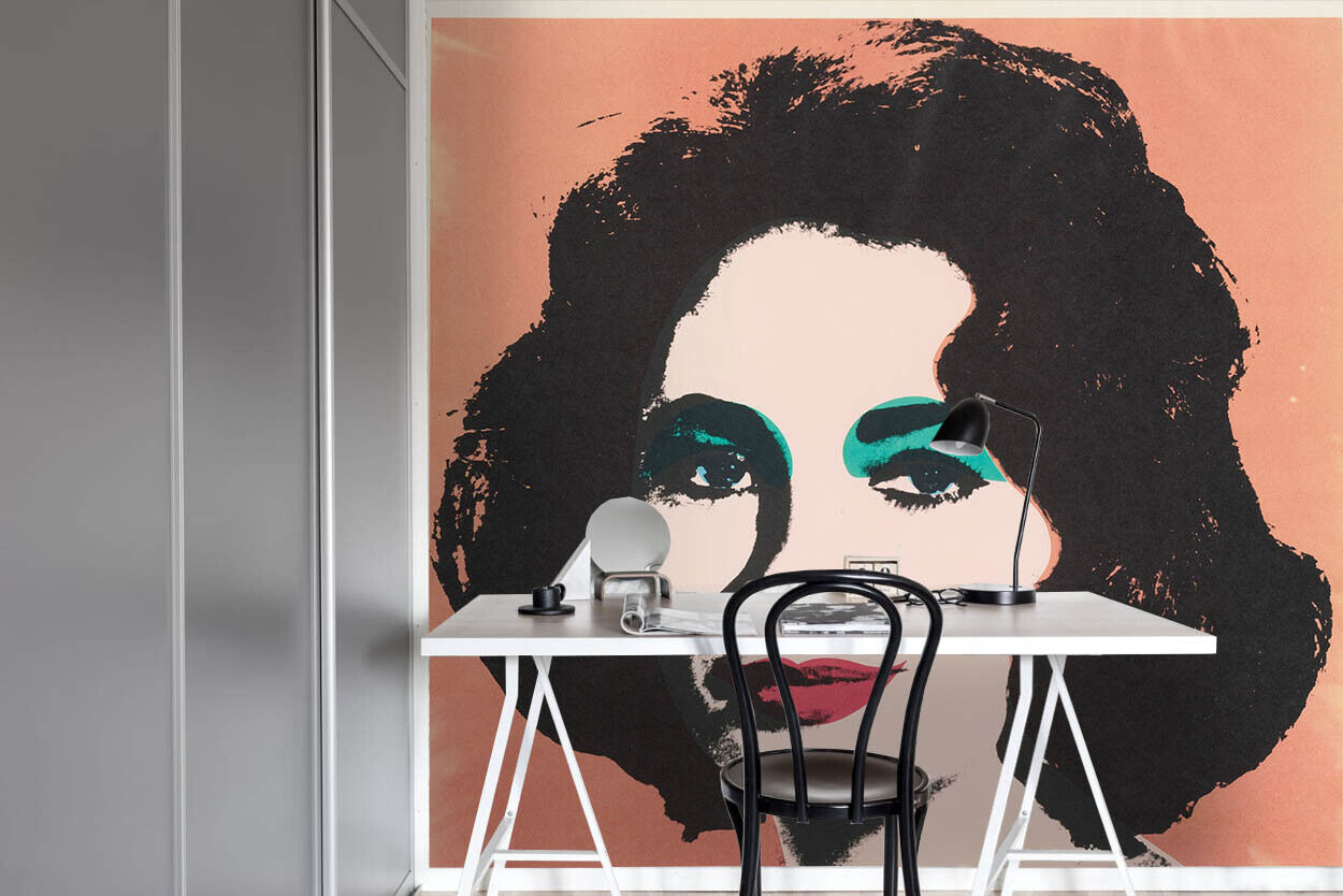 3D Pop Art Woman Portrait modern pop art portrait wall mural wallpaper for office