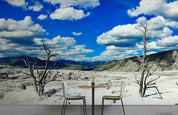 3D Mountain Cloud Sky blue mountain cloud landscape wall mural wallpaper for living room - view 4