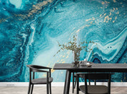3D Abstract Damaskeen Blue Texture Wall Mural Wallpaper YXL 772