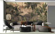 3D Warm Palm Forest warm tropical palm forest wall mural wallpaper for living room - view 5