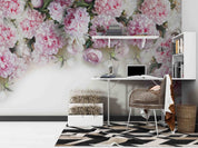 3D Floral Peony Rose Leaf Wall Mural Wallpaper YXL 868