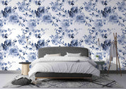 3D Floral Leaf Petal Blue Tree Wall Mural Wallpaper YXL 1100