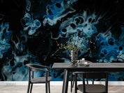 3D Abstract Damaskeen Blue Wall Mural Wallpaper YXL 951