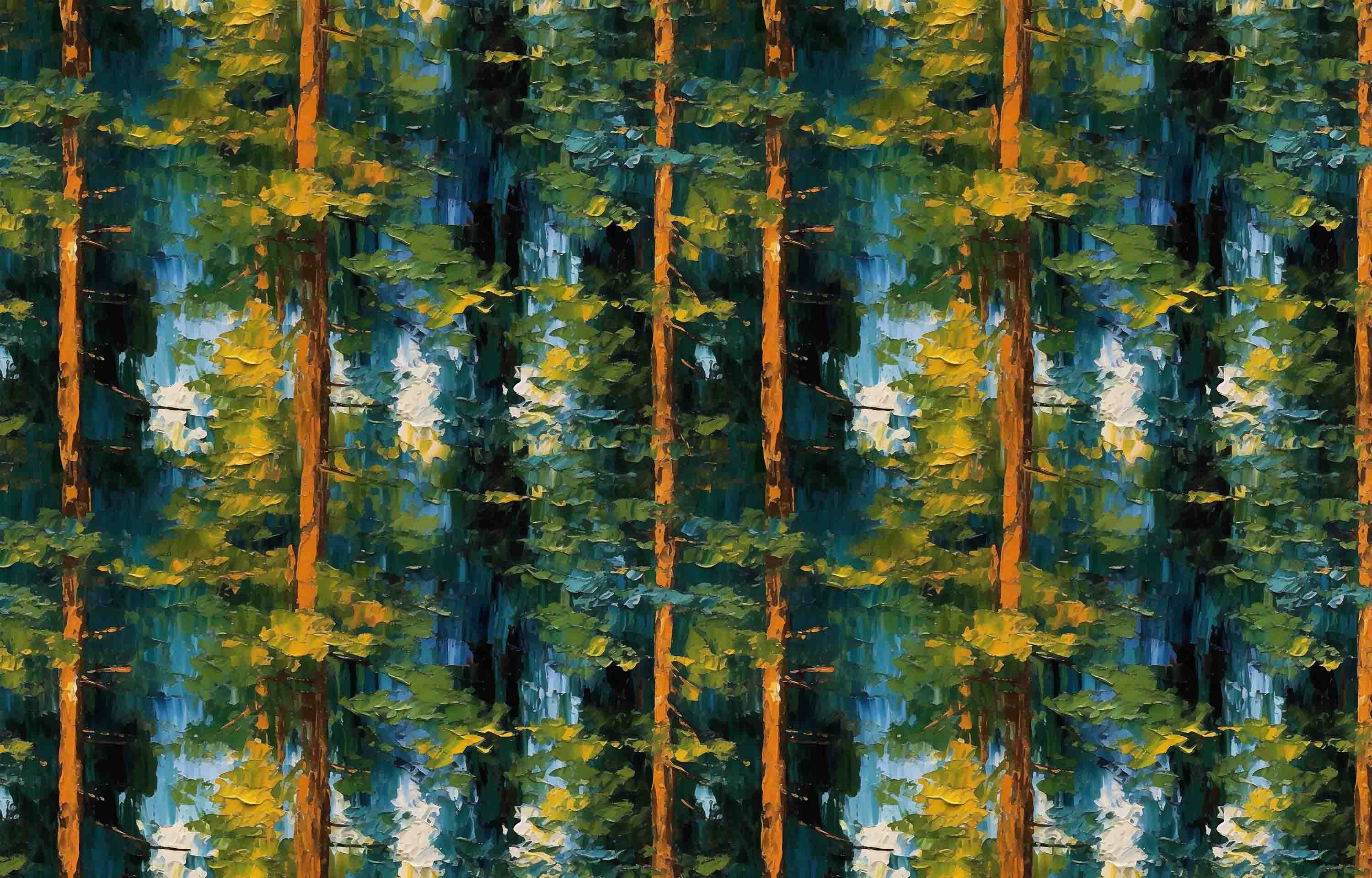 3D Green Forest Landscape Oil Painting Wallpaper Wall Mural Wall Decor Wall Art Wall Sticker Remoable Wallpaper LQH 111