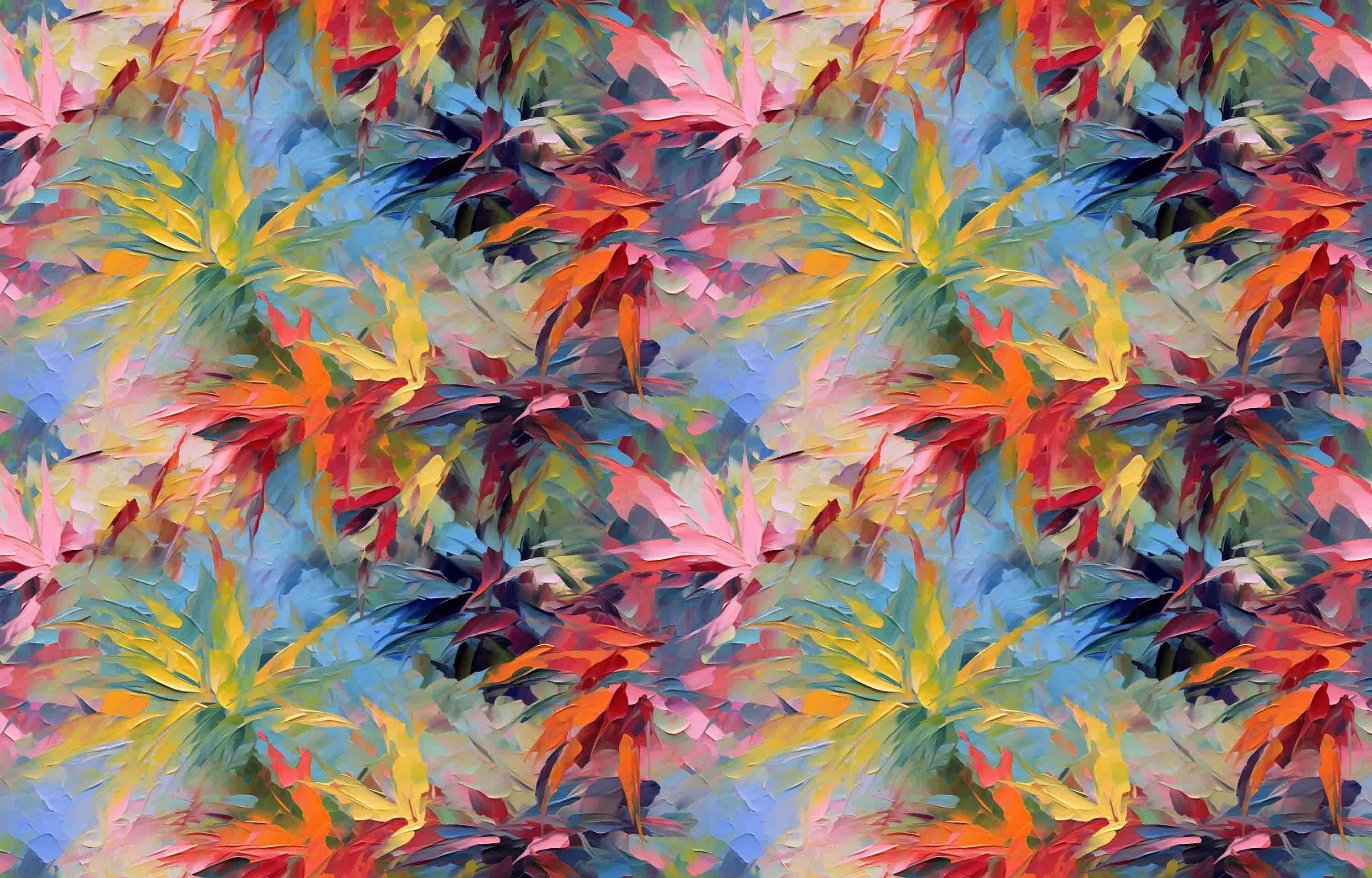 3D Maple Leaf Oil Painting Wallpaper Wall Mural Wall Decor Wall Art Wall Sticker Remoable Wallpaper LQH