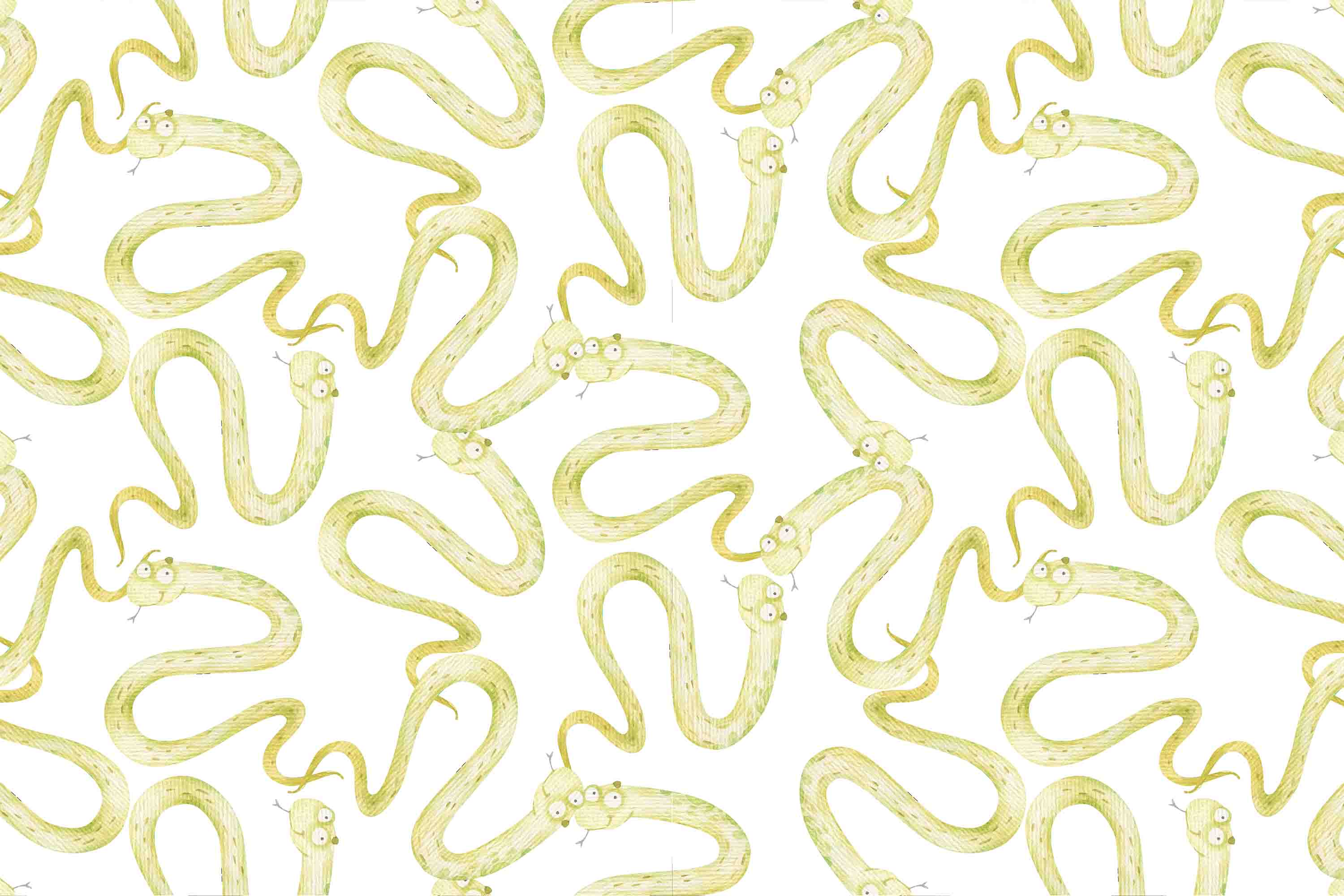 3D Cartoon Animal Golden Snake Kids Wallpaper Wall Mural Wall Decor Wall Art Wall Sticker Remoable Wallpaper
