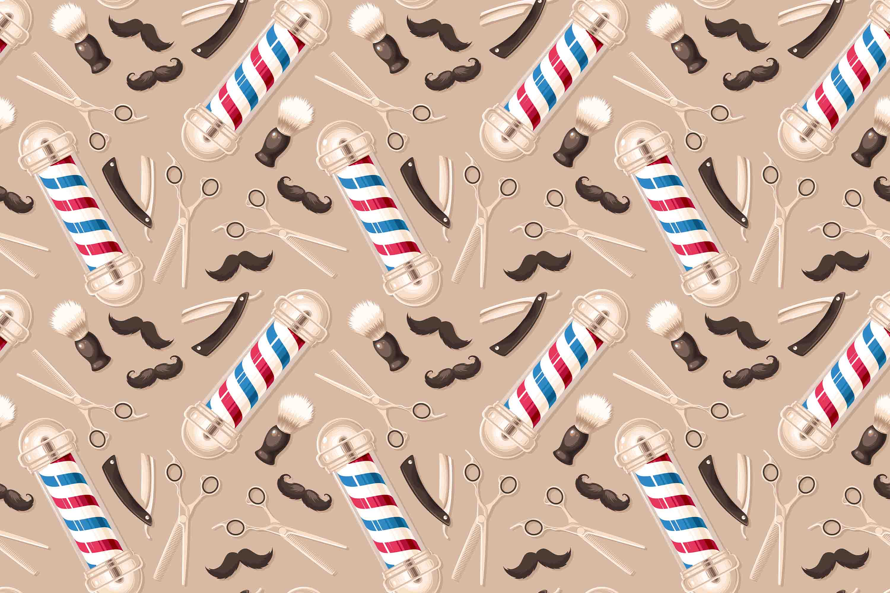 3D Salon Shop Beauty Salon Barber Shop Pattern Wall Mural Wallpaper 13