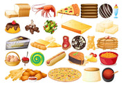 3D Pizza Cake Bread Cheese Chicken Nugget Wall Mural Wallpaper YXL 303