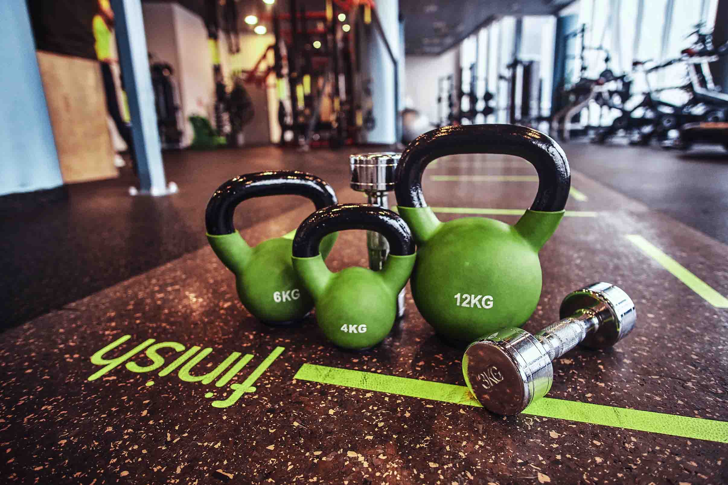 3D Gym Kettle-Bell Dumbbell Wall Mural Wallpaper YXL 2402
