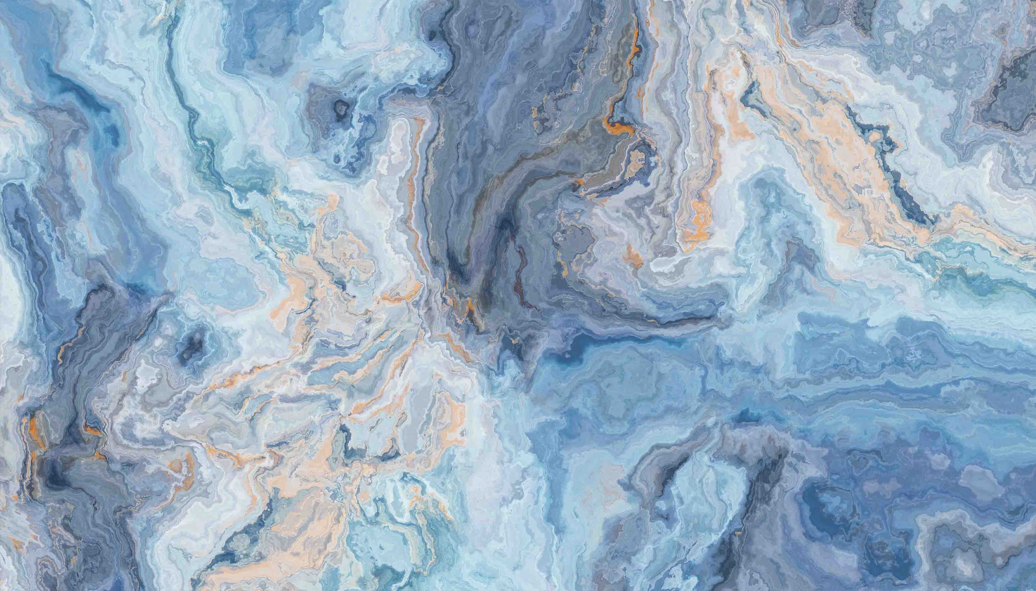 3D Aged Care Retirement Home Gerocomium Rest Home Marble Blue Wall Mural Wallpaper 10