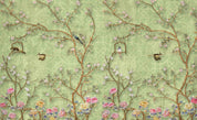 3D Aged Care Retirement Home Gerocomium Rest Home Floral Bird Vintage Wall Mural Wallpaper 7