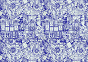3D Retro Automotive Engineering Blueprint Style Steampunk Wallpaper Wall Mural Wall Decor Wall Art Wall Sticker Remoable Wallpaper