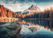 3D Hotel Inn Motel Hostel Resort Manor Scenery Lake Mountains Forest Wall Mural Wallpaper 13