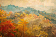 3D Watercolor Fall Forest Mountains Scenery Wallpaper Wall Mural Wall Decor Wall Art Wall Sticker Remoable Wallpaper LQH 5