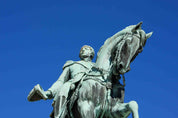 3D Sculpture Horse Man Bluesky Wall Mural Wallpaper YXL 2467