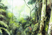 3D Watercolor Tropical Forest Coconut Tree Wallpaper Wall Mural Wall Decor Wall Art Wall Sticker Remoable Wallpaper LQH