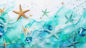 3D Animal Starfish Sea Ripple Bubble Wall Mural Wallpaper YXL 52