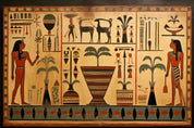 3D Egyptian Hieroglyphics Engraving Painting Ancient Plants Wallpaper Wall Mural Wall Decor Wall Art Wall Sticker Remoable Wallpaper LQH 7
