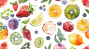 3D Apple Strawberry Kiwi Fruit Wall Mural Wallpaper YXL 283