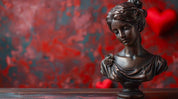 3D Retro Red Sculpture Art Background Wallpaper Wall Mural Wall Decor Wall Art Wall Sticker Remoable Wallpaper LQH