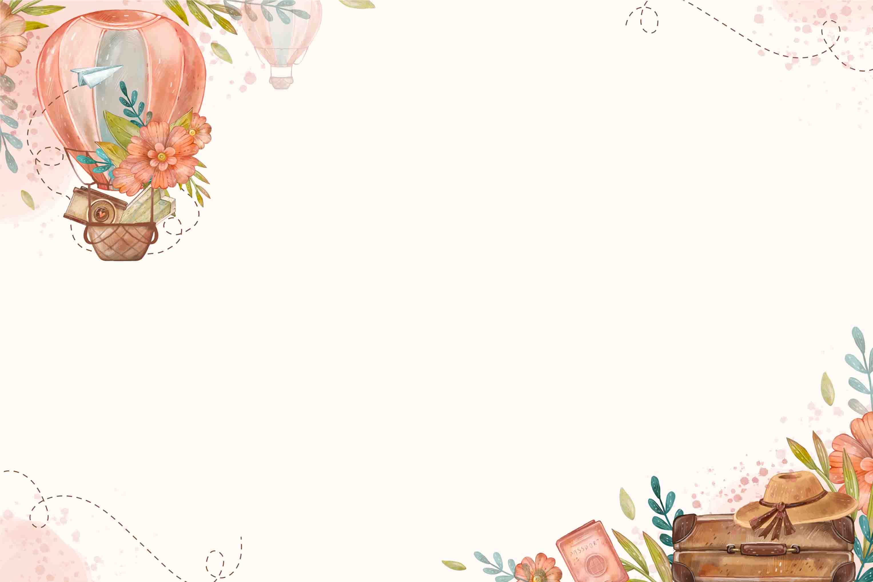 3D Childcare Nursery School Cartoon Hot Air Balloon Travel Wall Mural Wallpaper JN