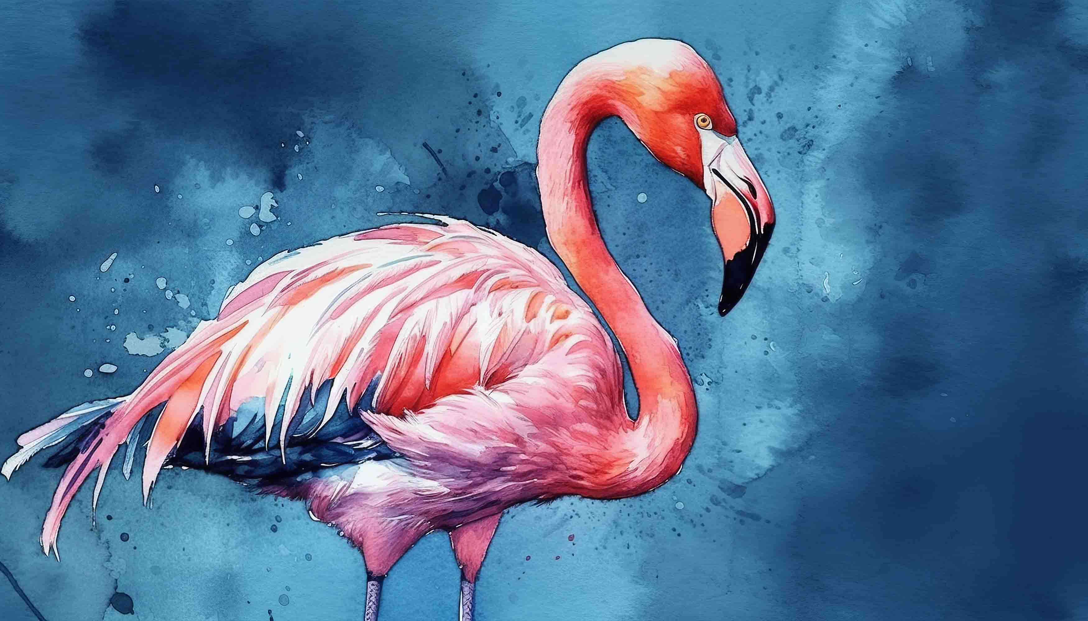 3D Animal Flamingo Flamingo Wall Mural Wallpaper YXL 1873