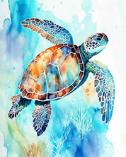 3D Animal Sea Sea Turtle Dot Coral Wall Mural Wallpaper YXL 60