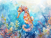 3D Sea Coral Sea Horse Froth Wall Mural Wallpaper YXL 671