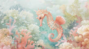 3D Sea Coral Sea Horse Froth Wall Mural Wallpaper YXL 687
