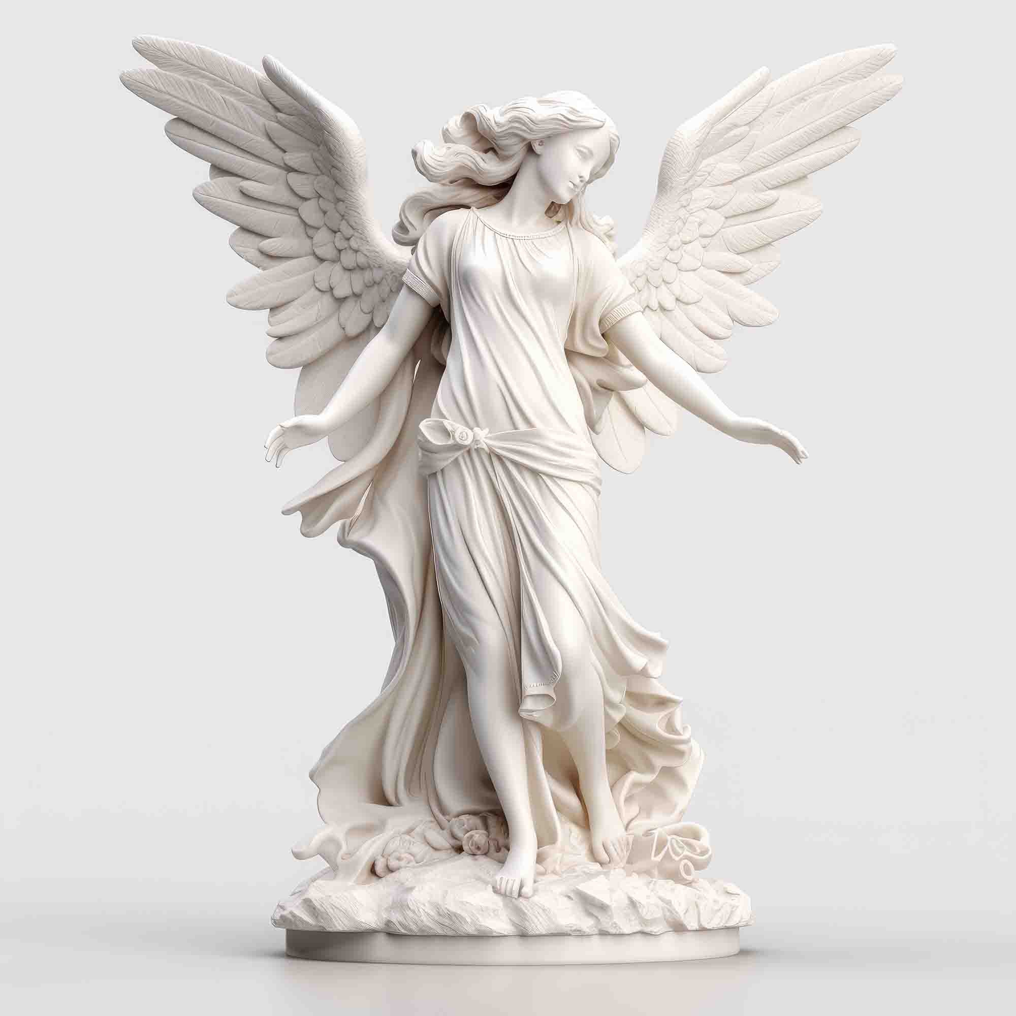 3D Sculpture Angel Wing Wall Mural Wallpaper YXL 2472