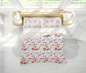 3D White Mushroom Quilt Cover Set Bedding Set Pillowcases 04- Jess Art Decoration