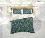3D Black Green Leaves Quilt Cover Set Bedding Set Pillowcases 214- Jess Art Decoration