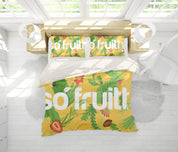 3D Strawberry Green Leaf Quilt Cover Set Bedding Set Pillowcases 130- Jess Art Decoration