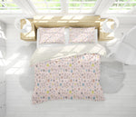 3D Pink Unicorn Floral Leaves Pinecone Quilt Cover Set Bedding Set Pillowcases 167- Jess Art Decoration