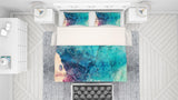 3D Blue Watercolor Quilt Cover Set Bedding Set Pillowcases 109- Jess Art Decoration