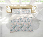 3D Pink Blue Toucan Flamingo Floral Leaves Quilt Cover Set Bedding Set Pillowcases 144- Jess Art Decoration