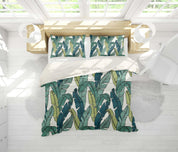 3D Green Tropical Leaves Quilt Cover Set Bedding Set Pillowcases 220- Jess Art Decoration
