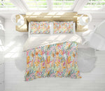 3D Blue Yellow Floral Leaves Branch Quilt Cover Set Bedding Set Pillowcases 131- Jess Art Decoration