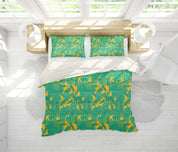 3D Yellow Green Leaves Quilt Cover Set Bedding Set Pillowcases 197- Jess Art Decoration