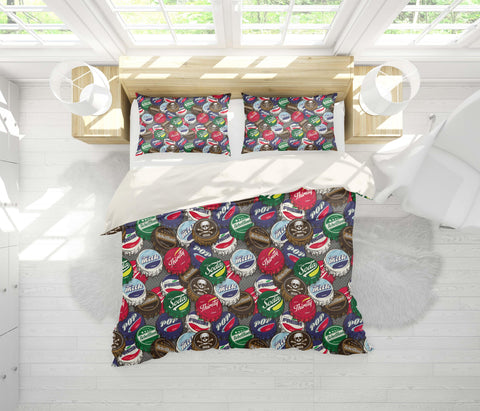 3D Bottle Cap Quilt Cover Set Bedding Set Pillowcases 100- Jess Art Decoration