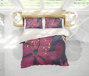 3D Pink Flowers Quilt Cover Set Bedding Set Pillowcases 71- Jess Art Decoration