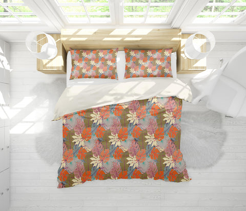 3D Tropical Leaves Quilt Cover Set Bedding Set Pillowcases 99- Jess Art Decoration
