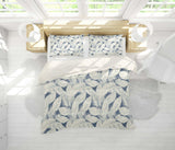 3D Blue White Feather Quilt Cover Set Bedding Set Pillowcases 121- Jess Art Decoration