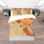 3D Orange Lily Quilt Cover Set Bedding Set Pillowcases 72- Jess Art Decoration