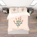 3D Colored Flowers Letters Quilt Cover Set Bedding Set Pillowcases  58- Jess Art Decoration