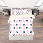 3D White Pink Circle Palm Tree Quilt Cover Set Bedding Set Pillowcases 184- Jess Art Decoration