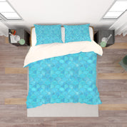 3D Blue Fish Scale Pattern Quilt Cover Set Bedding Set Pillowcases 193- Jess Art Decoration