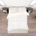 3D White Chicken Duck Floral Dandelion Leaves Quilt Cover Set Bedding Set Pillowcases 135- Jess Art Decoration