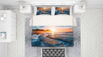 3D Sea Sunset Mountains Quilt Cover Set Bedding Set Pillowcases 53- Jess Art Decoration