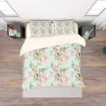 3D Blue Pink Rose Flower Quilt Cover Set Bedding Set Pillowcases 176- Jess Art Decoration